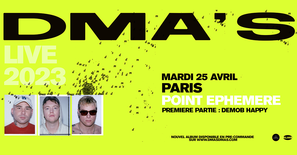 CONCOURS : Gagne tes places pour le concert de DMA’S a …