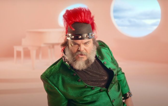 Jack Black cartonne avec son titre de la B.O. de Super Mario
