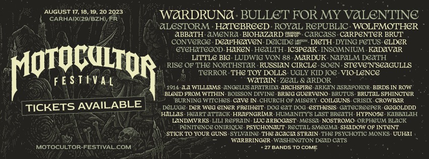 NOUVEAUX GROUPES POUR LE MOTOCULTOR FESTIVAL 2023